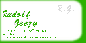 rudolf geczy business card